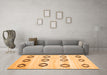 Machine Washable Southwestern Orange Country Area Rugs in a Living Room, wshcon2922org