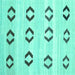 Square Southwestern Turquoise Country Rug, con2922turq