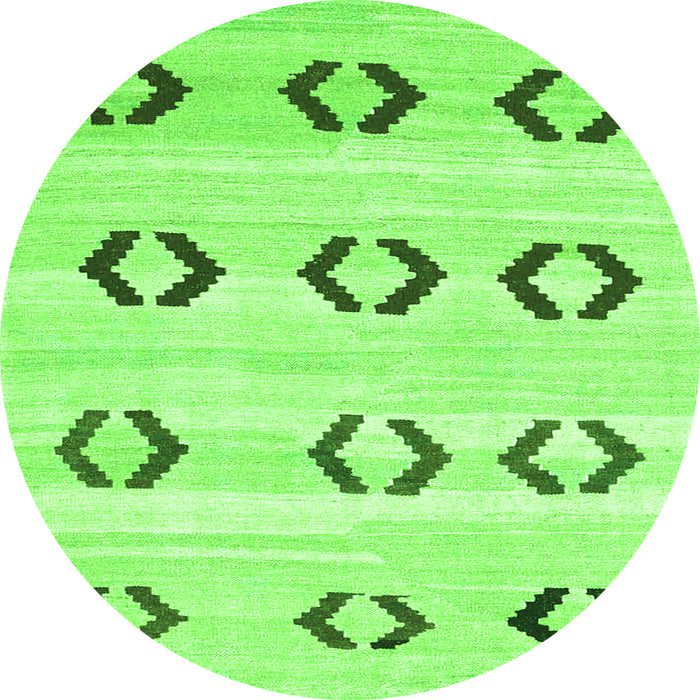 Square Southwestern Green Country Rug, con2922grn