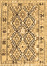 Machine Washable Southwestern Brown Country Rug, wshcon2923brn