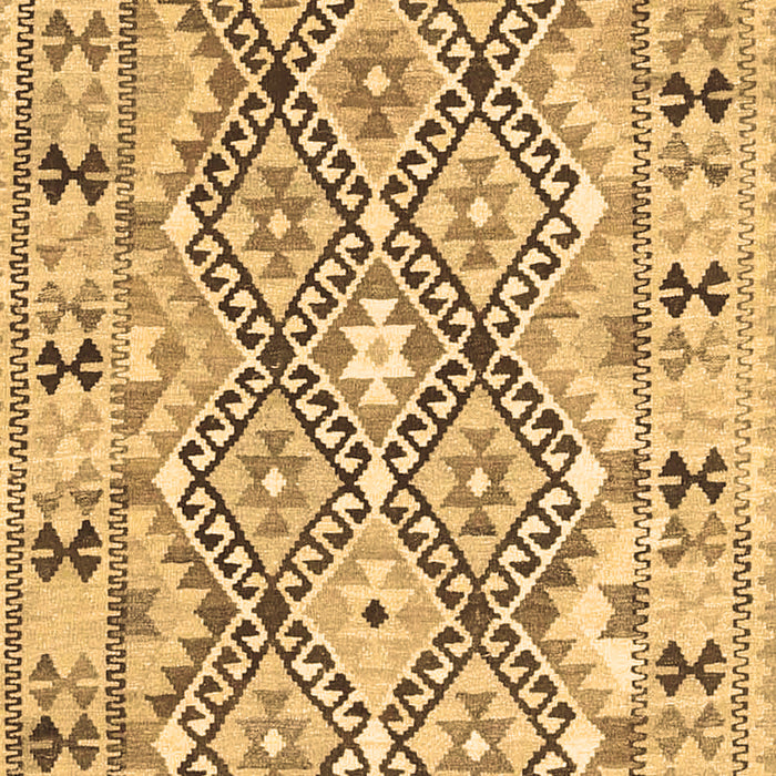 Machine Washable Southwestern Brown Country Rug, wshcon2923brn