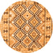 Square Southwestern Orange Country Rug, con2923org