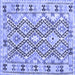 Square Southwestern Blue Country Rug, con2923blu