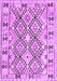 Machine Washable Southwestern Purple Country Area Rugs, wshcon2923pur