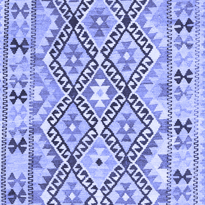 Machine Washable Southwestern Blue Country Rug, wshcon2923blu
