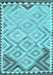 Southwestern Light Blue Country Rug, con2924lblu