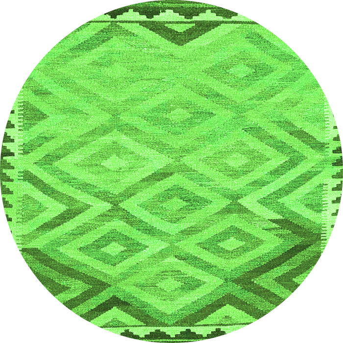 Square Southwestern Green Country Rug, con2924grn