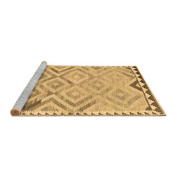 Sideview of Machine Washable Southwestern Brown Country Rug, wshcon2924brn