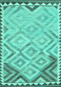 Southwestern Turquoise Country Rug, con2924turq