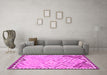 Machine Washable Southwestern Pink Country Rug in a Living Room, wshcon2924pnk