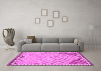 Machine Washable Southwestern Pink Country Rug, wshcon2924pnk