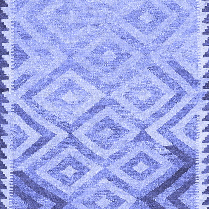 Machine Washable Southwestern Blue Country Rug, wshcon2924blu