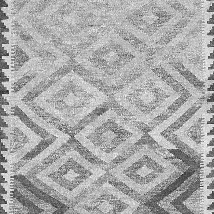 Serging Thickness of Machine Washable Southwestern Gray Country Rug, wshcon2924gry