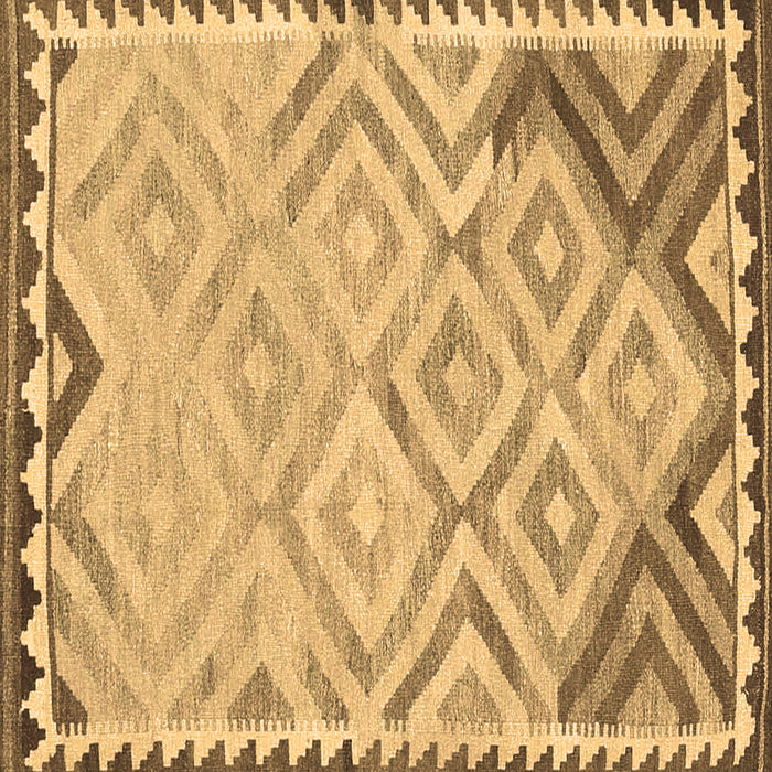 Square Southwestern Brown Country Rug, con2924brn
