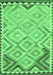 Machine Washable Southwestern Emerald Green Country Area Rugs, wshcon2924emgrn