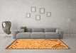 Machine Washable Southwestern Orange Country Area Rugs in a Living Room, wshcon2924org