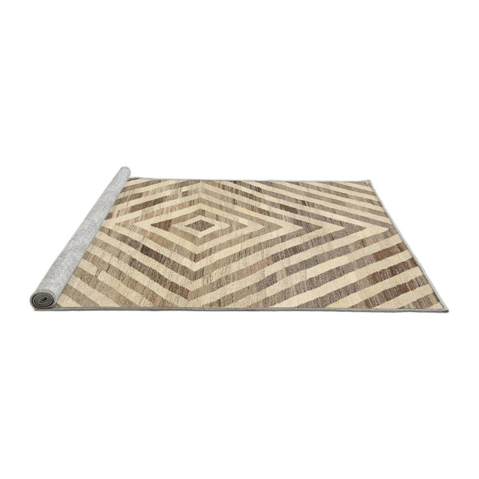 Serging Thickness of Machine Washable Contemporary Khaki Gold Rug, wshcon2925