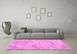 Machine Washable Southwestern Pink Country Rug in a Living Room, wshcon2925pnk