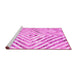 Sideview of Machine Washable Southwestern Pink Country Rug, wshcon2925pnk