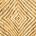 Square Southwestern Brown Country Rug, con2925brn