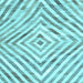 Square Machine Washable Southwestern Light Blue Country Rug, wshcon2925lblu