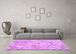 Machine Washable Southwestern Purple Country Area Rugs in a Living Room, wshcon2925pur