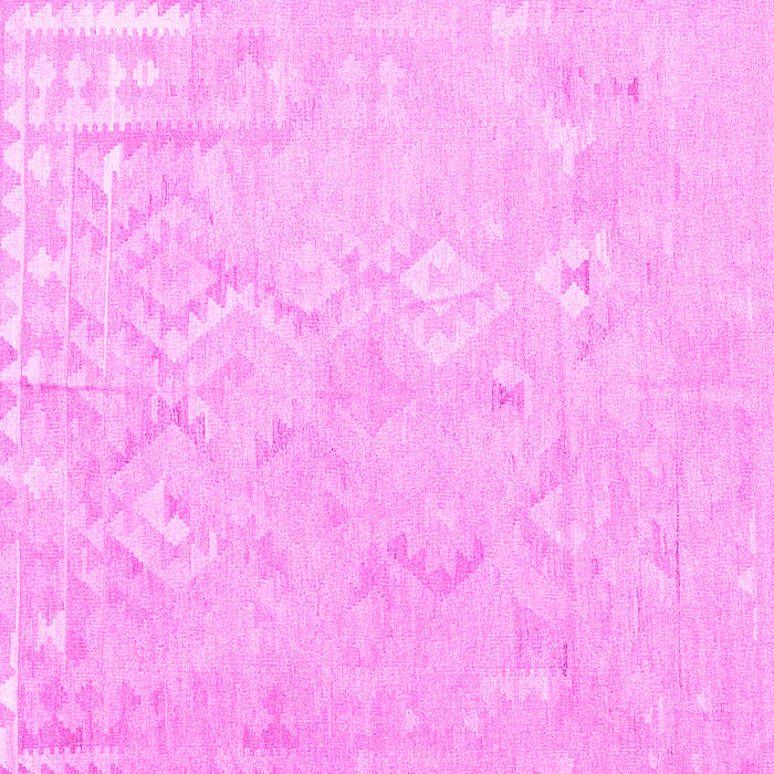 Square Machine Washable Solid Pink Modern Rug, wshcon2926pnk