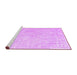 Sideview of Machine Washable Solid Purple Modern Area Rugs, wshcon2926pur