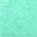 Square Solid Turquoise Modern Rug, con2926turq