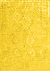 Solid Yellow Modern Rug, con2926yw