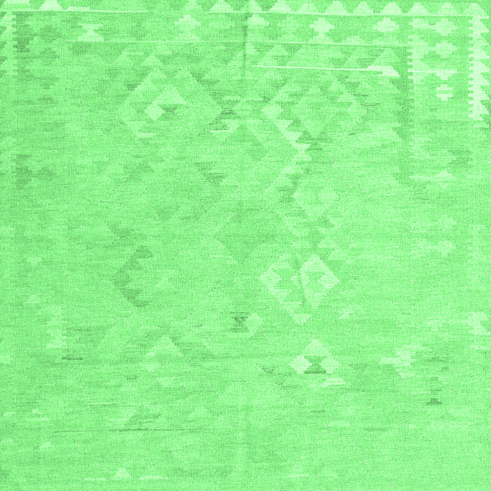 Square Solid Emerald Green Modern Rug, con2926emgrn