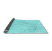 Sideview of Solid Light Blue Modern Rug, con2926lblu