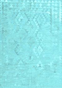 Solid Light Blue Modern Rug, con2926lblu