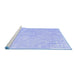 Sideview of Machine Washable Solid Blue Modern Rug, wshcon2926blu