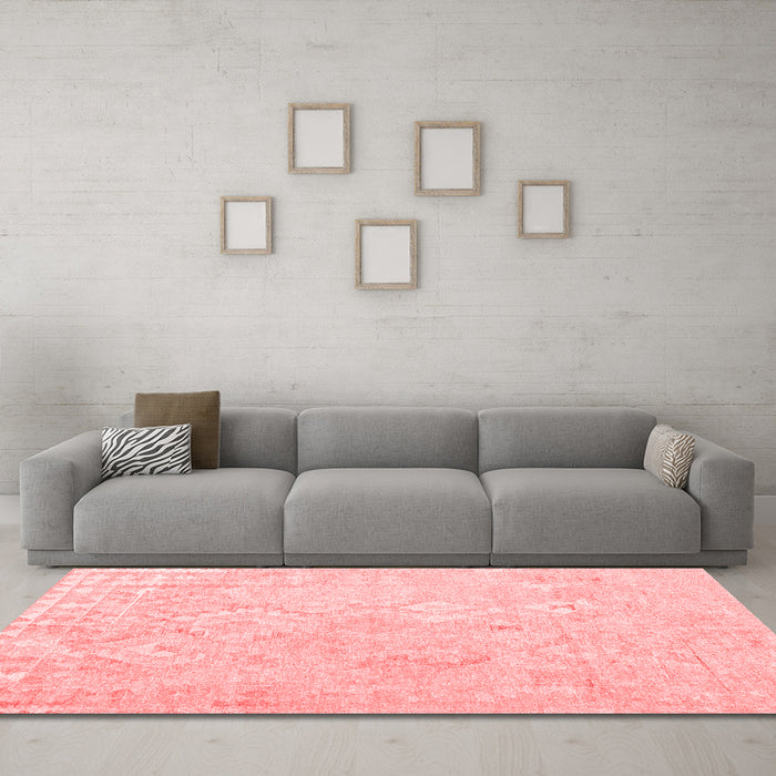 Modern Red Washable Rugs