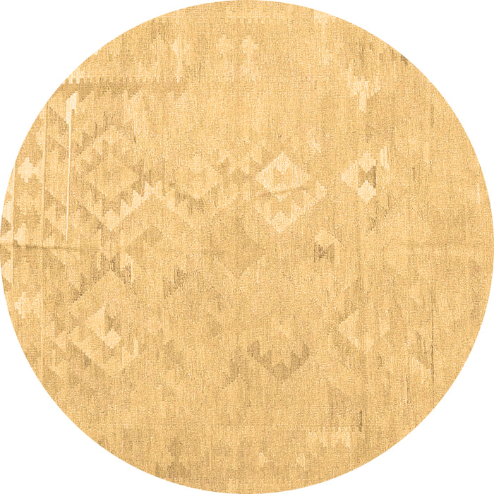 Round Machine Washable Solid Brown Modern Rug, wshcon2926brn