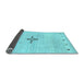 Sideview of Solid Light Blue Modern Rug, con2927lblu