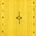 Square Machine Washable Solid Yellow Modern Rug, wshcon2927yw