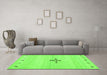 Machine Washable Solid Green Modern Area Rugs in a Living Room,, wshcon2927grn