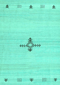 Solid Turquoise Modern Rug, con2927turq