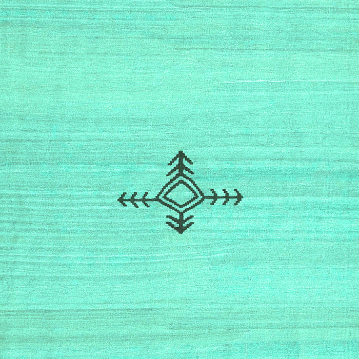 Machine Washable Solid Turquoise Modern Area Rugs, wshcon2927turq