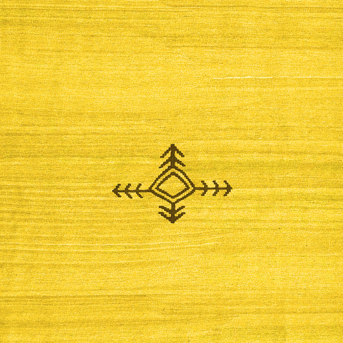 Machine Washable Solid Yellow Modern Rug, wshcon2927yw