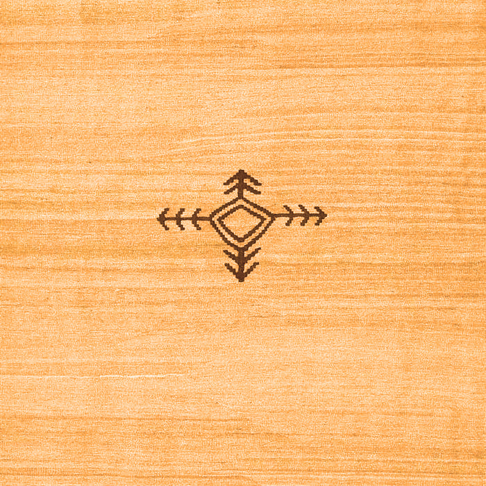 Solid Orange Modern Rug, con2927org