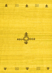 Solid Yellow Modern Rug, con2927yw