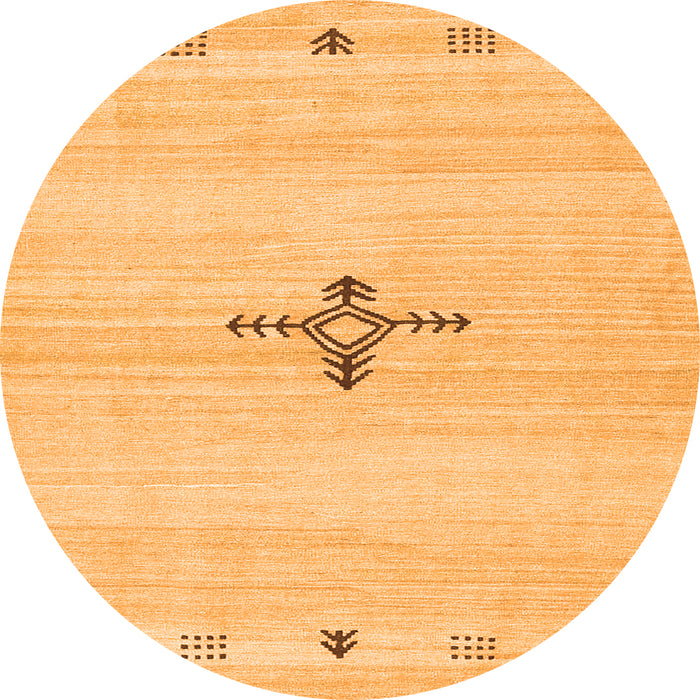 Square Solid Orange Modern Rug, con2927org