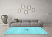 Machine Washable Solid Light Blue Modern Rug in a Living Room, wshcon2927lblu