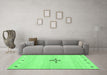 Machine Washable Solid Emerald Green Modern Area Rugs in a Living Room,, wshcon2927emgrn