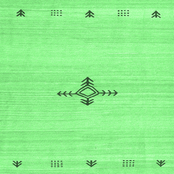 Square Solid Emerald Green Modern Rug, con2927emgrn