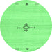 Round Solid Emerald Green Modern Rug, con2927emgrn