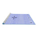 Sideview of Machine Washable Solid Blue Modern Rug, wshcon2927blu